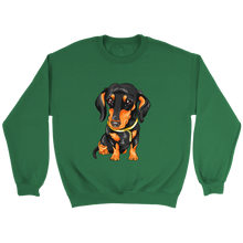 Load image into Gallery viewer, Doxie Black and Tan Unisex Sweatshirt Multi Color Extended Sizes Free Shipping