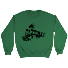 Load image into Gallery viewer, Distressed Old Steam Train Unisex Sweat Shirt Multi Colors Extended Sizes Shipping Included