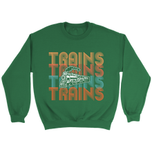 Load image into Gallery viewer, Trains Locomotive Unisex Sweat Shirt Multi Color Extended Sizes Shipping Included