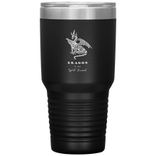 Load image into Gallery viewer, Dragon is My Spirit Animal, 30oz Insulated Travel Tumbler, Laser Etched, Multi Colors, Shipping Included