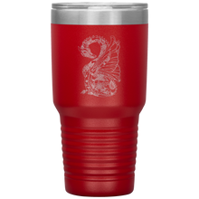 Load image into Gallery viewer, Tattoo Inspired Dragon Design, 30oz Insulated Travel Tumbler, Laser Etched, Multi Colors, Shipping Included