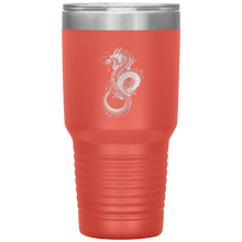 Load image into Gallery viewer, Chinese Art Dragon, 30oz Insulated Travel Tumbler, Laser Etched, Multi Colors, Shipping Included