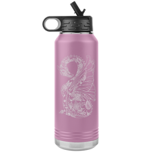 Load image into Gallery viewer, Dragon Tattoo Inspired 32oz Insulated Water Bottle, Laser Etched, Multi Colors, Shipping Included