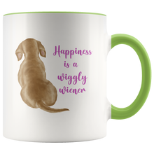 Load image into Gallery viewer, Cream Blonde Doxie Happiness Funny Accent Mug, Multiple Colors - Free Shipping