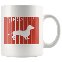 Load image into Gallery viewer, Retro Cool Dachshund Text Mug, 11 oz, Multiple Colors - Free Shipping
