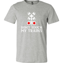 Load image into Gallery viewer, Don't Touch My Trains Mens Unisex T-Shirt, Multiple Colors, Extended Sizes, Shipping Included
