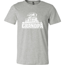 Load image into Gallery viewer, Grandpa Train Lover Mens T-Shirt, Multiple Colors, Extended Sizes, Shipping Included