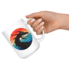 Load image into Gallery viewer, Retro Dragon Head Profile, 11oz & 15oz Mug Options, Free Shipping