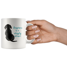 Load image into Gallery viewer, Doxie Happiness Mug - Black and Tan - 11 & 15 oz - FREE SHIPPING