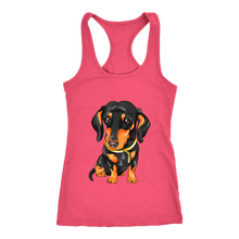 Load image into Gallery viewer, Dachshund Ladies Racerback Tank Multi Colors Free Shipping