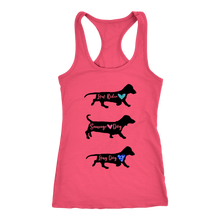 Load image into Gallery viewer, Doxie By Any Other Name Ladies Racerback Tank, Multi Colors - Free Shipping