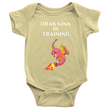 Load image into Gallery viewer, Dragon Drakaina in Training Baby Bodysuit Creeper Romper One-Piece, Shipping Included