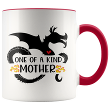 Load image into Gallery viewer, One of a Kind Dragon Mother, 11oz Accent Color Mug, Multi-Colors, Shipping Included