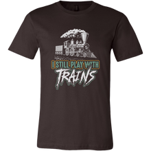 Load image into Gallery viewer, I Still Play With Trains, Unisex Men's T-Shirt, Multiple Colors, Extended Sizes, Free Shipping