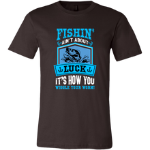 Load image into Gallery viewer, Fishin' Ain't About Luck Men's Unisex T-Shirt, Multi Colors, Extended Sizes, Shipping Included