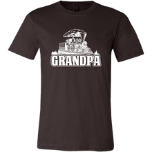 Load image into Gallery viewer, Grandpa Train Lover Mens T-Shirt, Multiple Colors, Extended Sizes, Shipping Included
