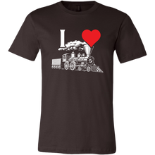 Load image into Gallery viewer, I Heart Trains Mens T Shirt, Multiple Colors, Extended Sizes, Shipping Included