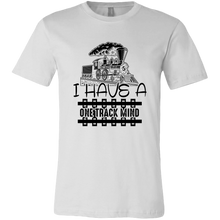 Load image into Gallery viewer, One Track Mind (Trains) - Unisex Mens T-Shirt, Multiple Colors, Extended Sizes, Shipping Included