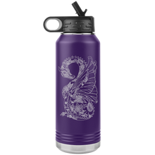 Load image into Gallery viewer, Dragon Tattoo Inspired 32oz Insulated Water Bottle, Laser Etched, Multi Colors, Shipping Included