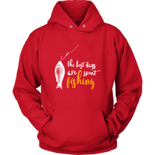 Load image into Gallery viewer, Best Days Are Spent Fishing Unisex Hoodie, Multi Colors, Extended Sizes, Shipping Included
