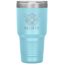 Load image into Gallery viewer, Dragon - BELIEVE, 30oz Insulated Travel Tumbler, Laser Etched, Multi Colors, Shipping Included