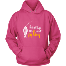 Load image into Gallery viewer, Best Days Are Spent Fishing Unisex Hoodie, Multi Colors, Extended Sizes, Shipping Included