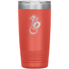 Load image into Gallery viewer, Chinese Art Dragon, 20oz Insulated Travel Tumbler, Laser Etched, Multi Colors, Shipping Included