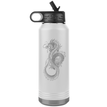 Load image into Gallery viewer, Chinese Art Dragon, 32oz Insulated Water Bottle, Multi Colors, Laser Etched, Shipping Included