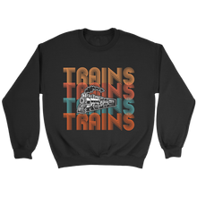 Load image into Gallery viewer, Trains Locomotive Unisex Sweat Shirt Multi Color Extended Sizes Shipping Included