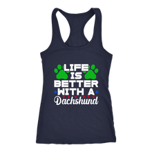 Load image into Gallery viewer, Life Is Better With A Dachshund Ladies Racerback Tank Multi Colors Free Shipping