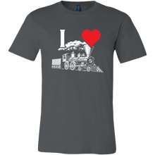 Load image into Gallery viewer, I Heart Trains Mens T Shirt, Multiple Colors, Extended Sizes, Shipping Included