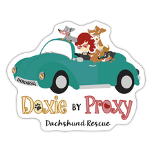 Load image into Gallery viewer, Doxie By Proxy Vinyl Sticker, 4 x 4, Shipping Included - white matte