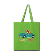 Load image into Gallery viewer, Doxie By Proxy Logo Shopping Tote Bag, Free Shipping - lime green