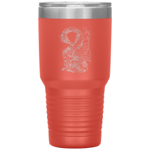 Load image into Gallery viewer, Tattoo Inspired Dragon Design, 30oz Insulated Travel Tumbler, Laser Etched, Multi Colors, Shipping Included