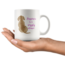 Load image into Gallery viewer, Doxie Happiness Mug, Blonde - 11 & 15 oz - FREE SHIPPING