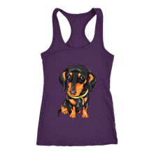 Load image into Gallery viewer, Dachshund Ladies Racerback Tank Multi Colors Free Shipping