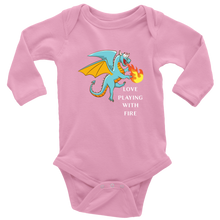 Load image into Gallery viewer, Blue Dragon Love Playing With Fire Long Sleeve Bodysuit, Multi Colors, Free Shipping
