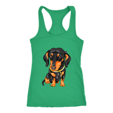 Load image into Gallery viewer, Dachshund Ladies Racerback Tank Multi Colors Free Shipping
