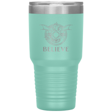 Load image into Gallery viewer, Dragon - BELIEVE, 30oz Insulated Travel Tumbler, Laser Etched, Multi Colors, Shipping Included