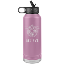 Load image into Gallery viewer, Dragon "Believe" 32oz Insulated Water Bottle, Laser Etched, Multi Colors, Shipping Included