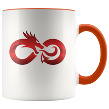 Load image into Gallery viewer, Dragon Red Infinity Color Accent 11oz Ceramic Mug, Multi Colors, Free Shipping