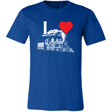 Load image into Gallery viewer, I Heart Trains Mens T Shirt, Multiple Colors, Extended Sizes, Shipping Included