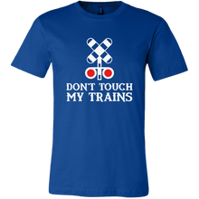 Load image into Gallery viewer, Don't Touch My Trains Mens Unisex T-Shirt, Multiple Colors, Extended Sizes, Shipping Included