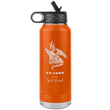 Load image into Gallery viewer, Dragon is My Spirit Animal 32oz Insulated Water Bottle, Laser Etched, Multi Colors, Shipping Included