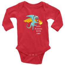 Load image into Gallery viewer, Blue Dragon Love Playing With Fire Long Sleeve Bodysuit, Multi Colors, Free Shipping