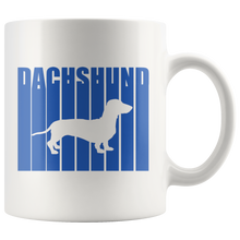 Load image into Gallery viewer, Retro Cool Dachshund Text Mug, 11 oz, Multiple Colors - Free Shipping