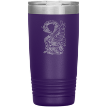 Load image into Gallery viewer, Tattoo Inspired Dragon, 20 oz Insulated Travel Tumbler, Multi Colors, Shipping Included