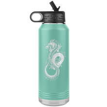 Load image into Gallery viewer, Chinese Art Dragon, 32oz Insulated Water Bottle, Multi Colors, Laser Etched, Shipping Included