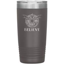 Load image into Gallery viewer, Dragon - BELIEVE, 20 oz Insulated Travel Tumbler, Laser Etched, Multi Colors, Shipping Included