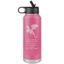 Load image into Gallery viewer, Dragon - I've Flamed You 3 Times, 32oz Insulated Water Bottle, Multi Colors, Shipping Included